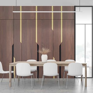 3D Holzpaneel Tapete Moderne Goldakzent Vinyl selbstklebende strukturierte Tapete Holztapete Holztapete Luxus Wanddekor 3D Wandbild
