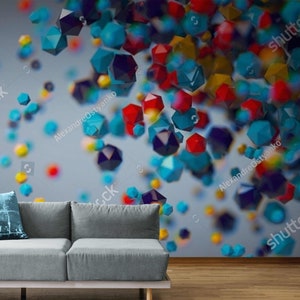 3D Tapete Raute 3D Wandbild selbstklebende Abziehbilder Wandbild 3D Tapete Wandbild 3D Wandbild selbstklebende Rauten Schälen und Kleben