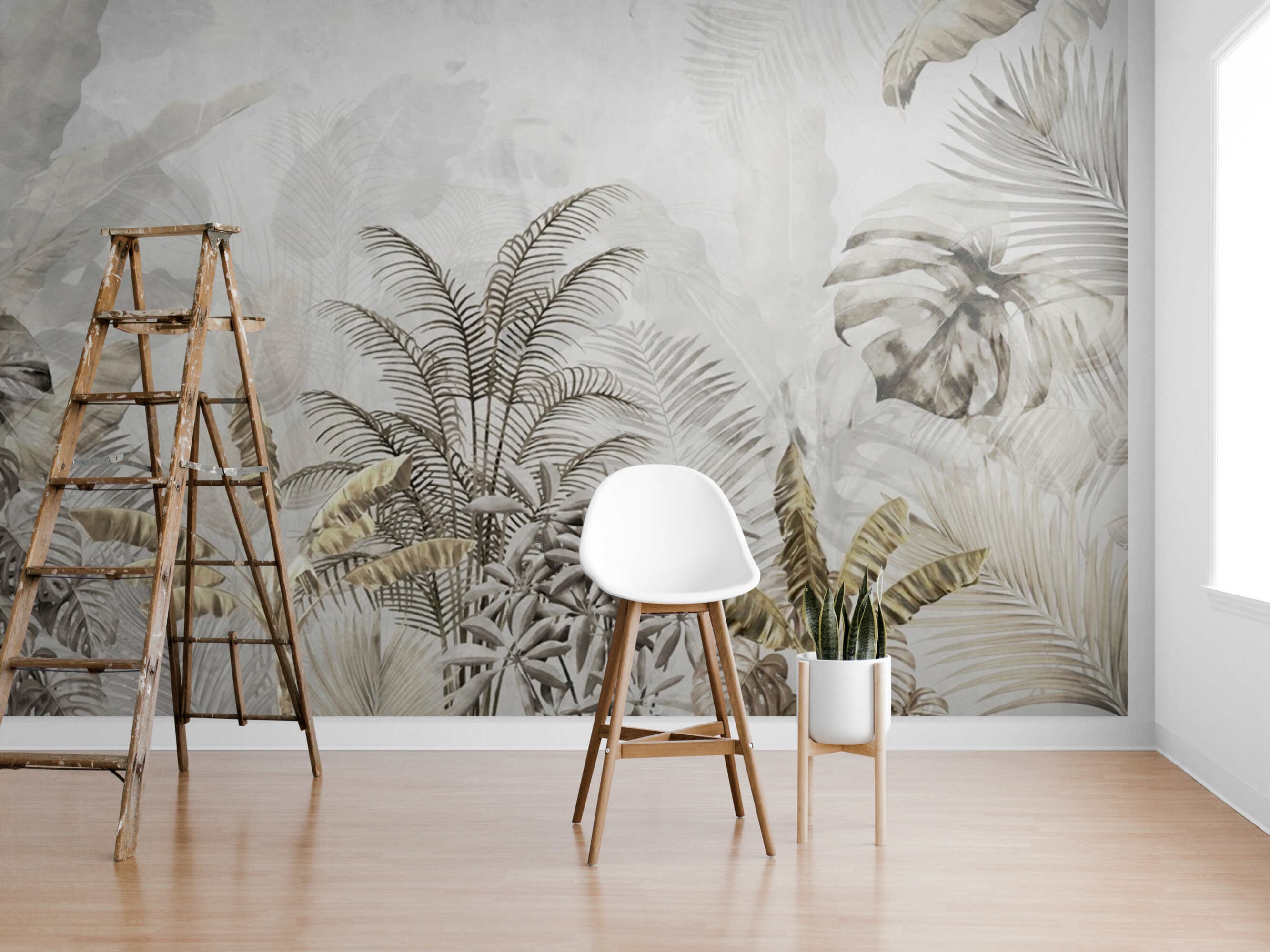Tropical Mural Wallpaper Tropical Mural Palm Leaf Mural Tropical Wall