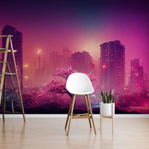 Tokyo Cityscape Wallpaper Mural: Modern Urban Night View