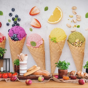 Eis Tapete Küchen Tapete moderne Tapete zum Aufkleben selbstklebende Tapete Eiscreme Schälen und aufkleben