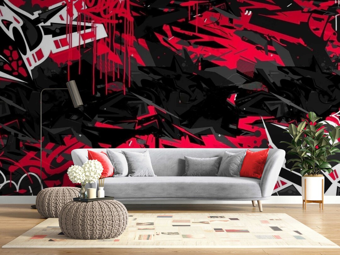 Graffiti Wall Art for Bedroom Graffiti Themed Bedroom Graffiti Etsy