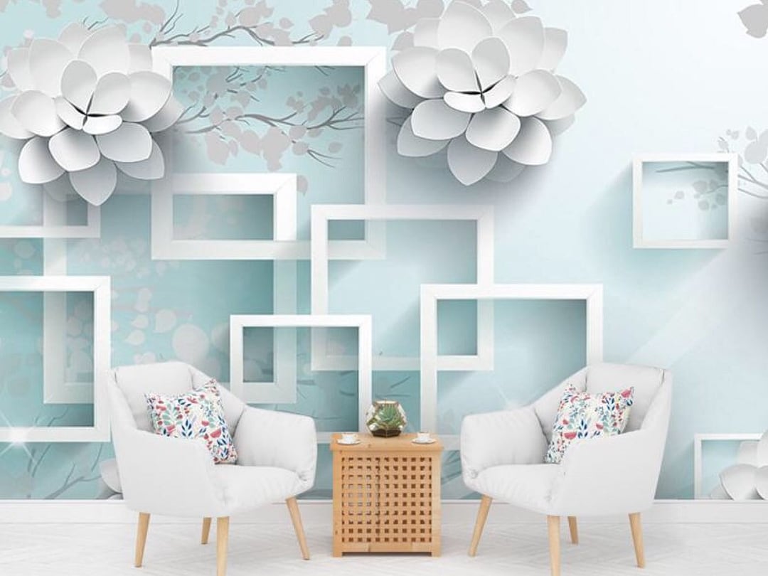 Custom 3D Geometric Geometric Wallpaper With Golden Lines Perfect For Bedroom, Living Room, Sofa