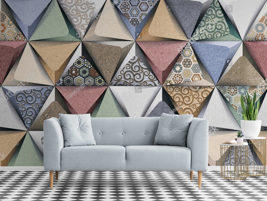 Buy Grey 3D Stone & Tile Pattern Design Wallpaper By Konark Decor Online -  3D Wallpapers - Wallpapers - Furnishings - Pepperfry Product