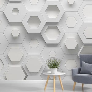 Hexagone Wandbild Tapete schälen und aufkleben geometrische Tapete benutzerdefinierte Wohnkultur personalisierte Tapete Wohnzimmer Tapete Art-Deco