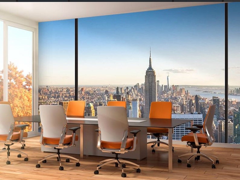 Buy New York City View Peel and Stick Wallpaper Mural, Skyline Nyc Wall