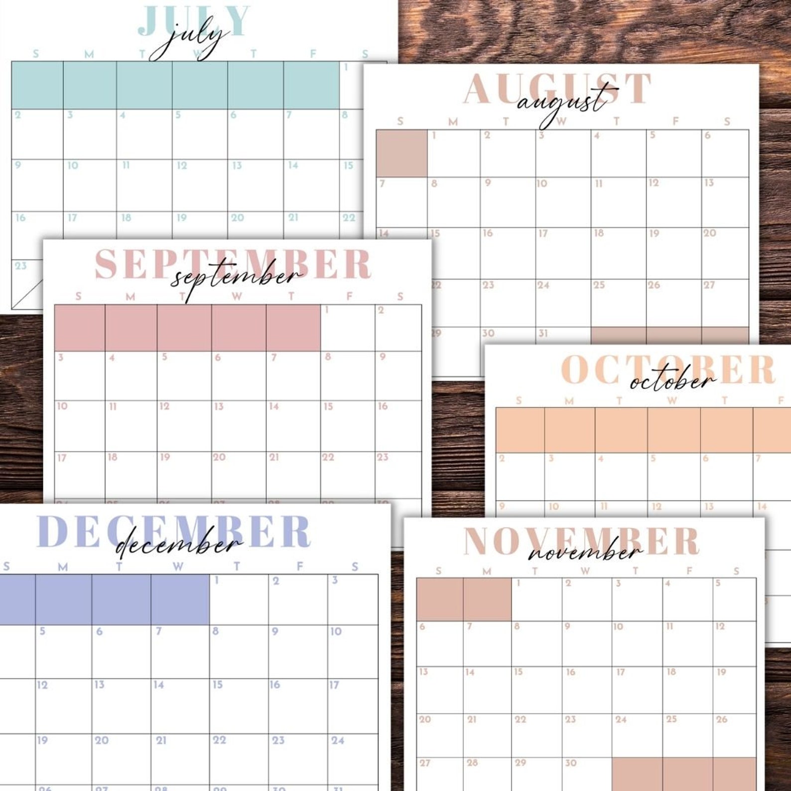 2023 Calendar PRINTABLE PDF Download - Etsy España
