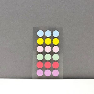 Pastell Sticker, runde Aufkleber, Sticker, Etiketten, bunte Punkte