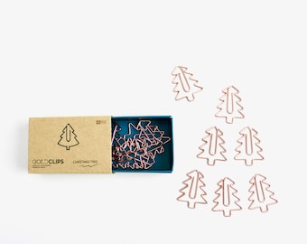 Paper clip Christmas tree rose gold, paper clips, Christmas tree, staple, decorative clip, Advent calendar, Christmas card