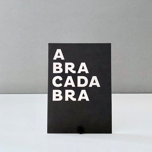 Carte postale ABRA ..... Carte A6, carte de vœux, carte de félicitations, déclaration, faute de frappe, design, fabriquée en Allemagne