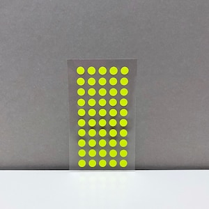 Round stickers, neon yellow stickers, labels, yellow stickers