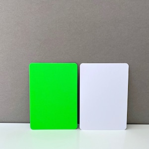 5 tarjetas DIN A6 redondeadas, tarjeta DIN A6 verde neón, tarjeta de felicitación, tarjeta de felicitación, manualidades