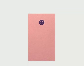 Mini Block Smiley, shopping list, notepad rose, to do list, desk, notes, office