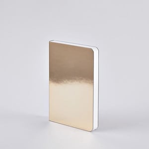 Nuuna Shiny Starlet Gold A6 anteckningsbok, Flexcover anteckningsbok Metallic Gold, Planner, Present