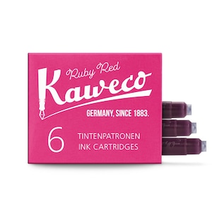 Kaweco ink cartridges, red ink, fountain pen ink, Kaweco ink ruby red