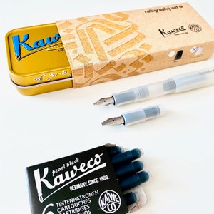 Kaweco Sport CALLIGRAFIA Set Coconut, penna stilografica calligrafica, scritte, agenda, regalo