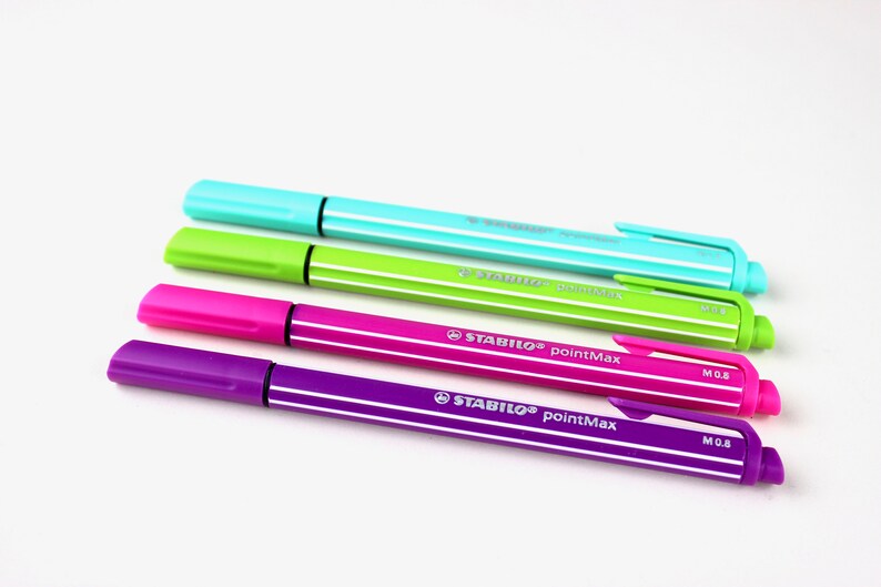 Bullet Diary Design Colors Bullet Journal STABILO pointMax 4er Etui Art Journal felt pens pastel Pens