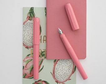 Pluma estilográfica Kaweco Perkeo, pluma de tinta, diseño de flor de peonía