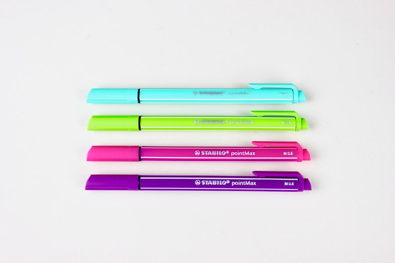Bullet Diary Design Colors Bullet Journal STABILO pointMax 4er Etui Art Journal felt pens pastel Pens