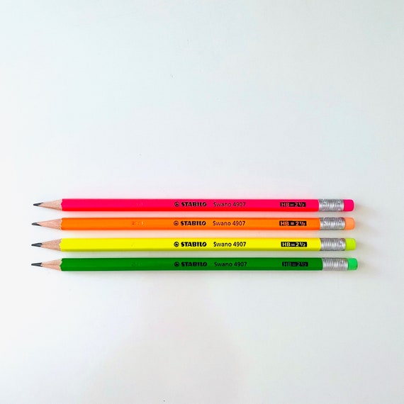 STABILO Swano 4907 Pencil, Neon, Fluo, School, School Bag, Pencil HB With  Eraser -  Norway