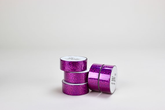 Holo Tape, Adhesive Tape Glitter, Holographic Tape, Pink 