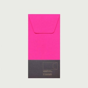 4 sobres DL formato EE. UU. 22 x 11 cm, rosa neón, sobre neón, sobres, tarjetas de invitación, correo, cartas, sobres, papelería