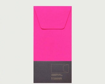 4 DL envelopes US format 22 x 11 cm, neon pink, envelope neon, envelopes, invitation cards, mail, letters, envelopes, stationery
