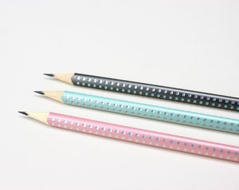 Matita Faber Castell Sparkle, rosa perla grigio menta