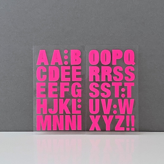 Neon Letters Alphabet Pink, Office Stickers -  Finland