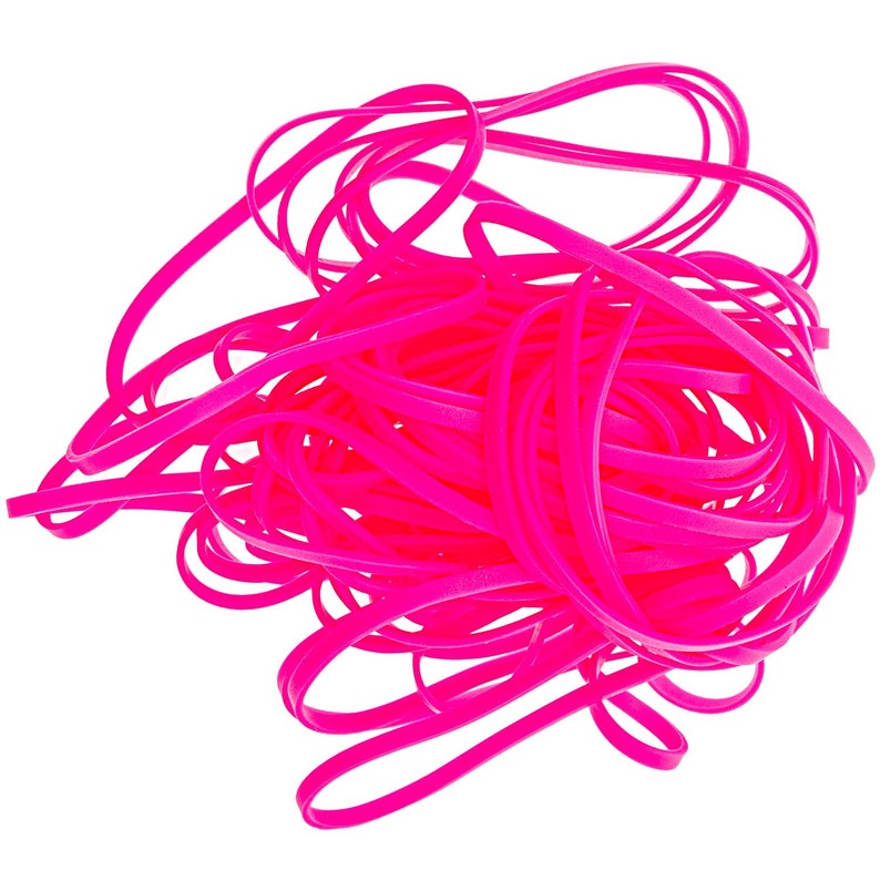 Rubber Bands Neon Pink Rubber Band Household Rubber Rubber Etsy