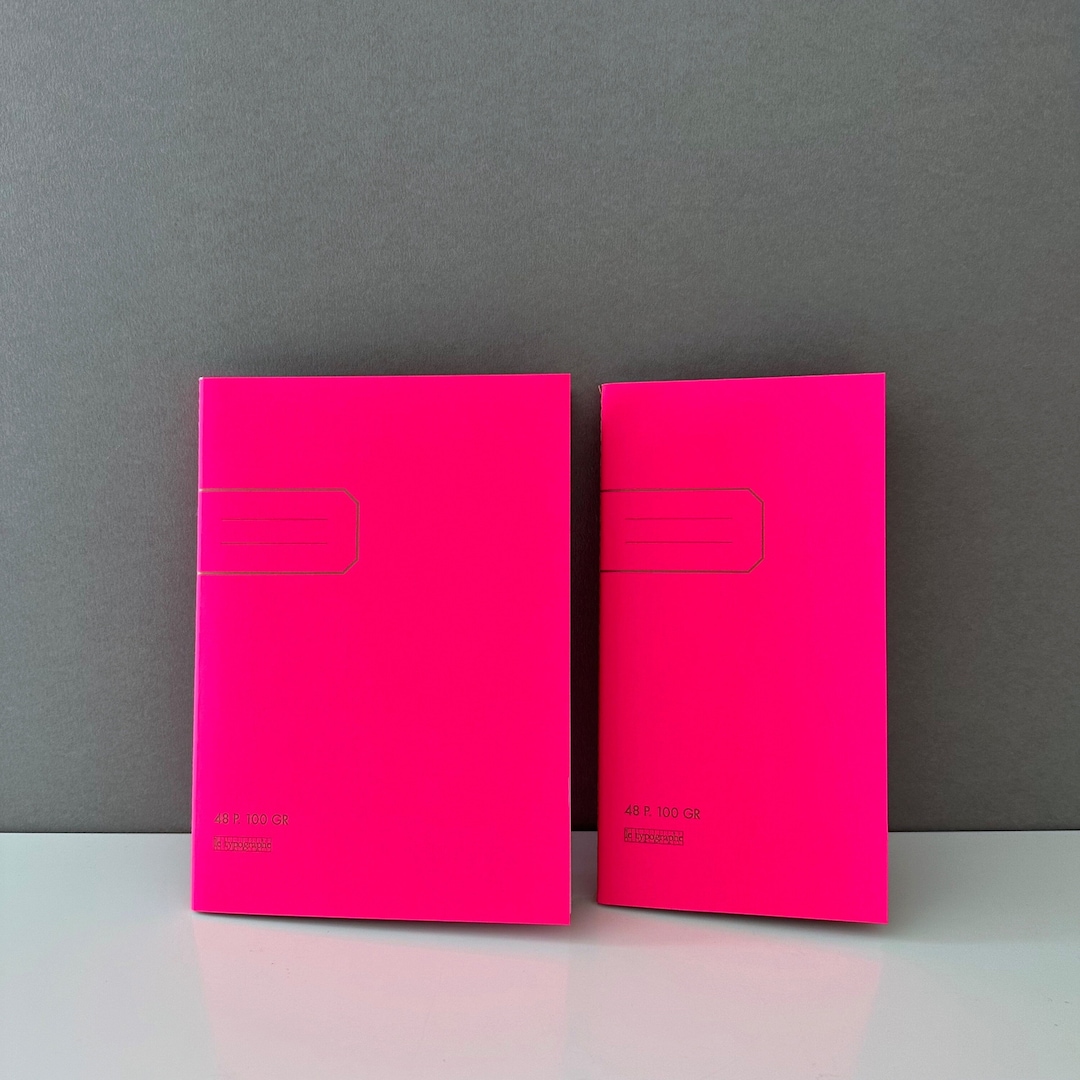 Writing Neon Notebook Writing Pad Neon Pink, DIN A5 US Format, Notebook Blank, Desk, Notes ...