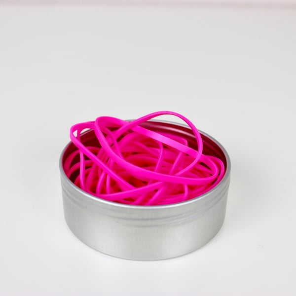 Gummibänder Neon Pink, Gummi Band, Haushaltsgummi, Gummiringe, home office, Schule