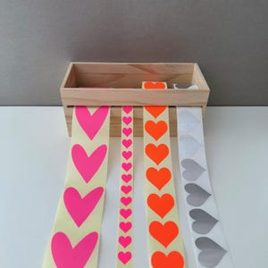 Stickers neon stars, stickers hearts pastel, gift stickers, stickers, labels, gift wrapping, birthday, party
