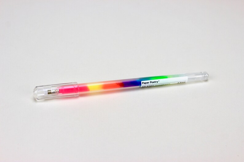 Gel Pen Rainbow Gylegish Rainbow Neon Paper Poetry Glegary multicolored