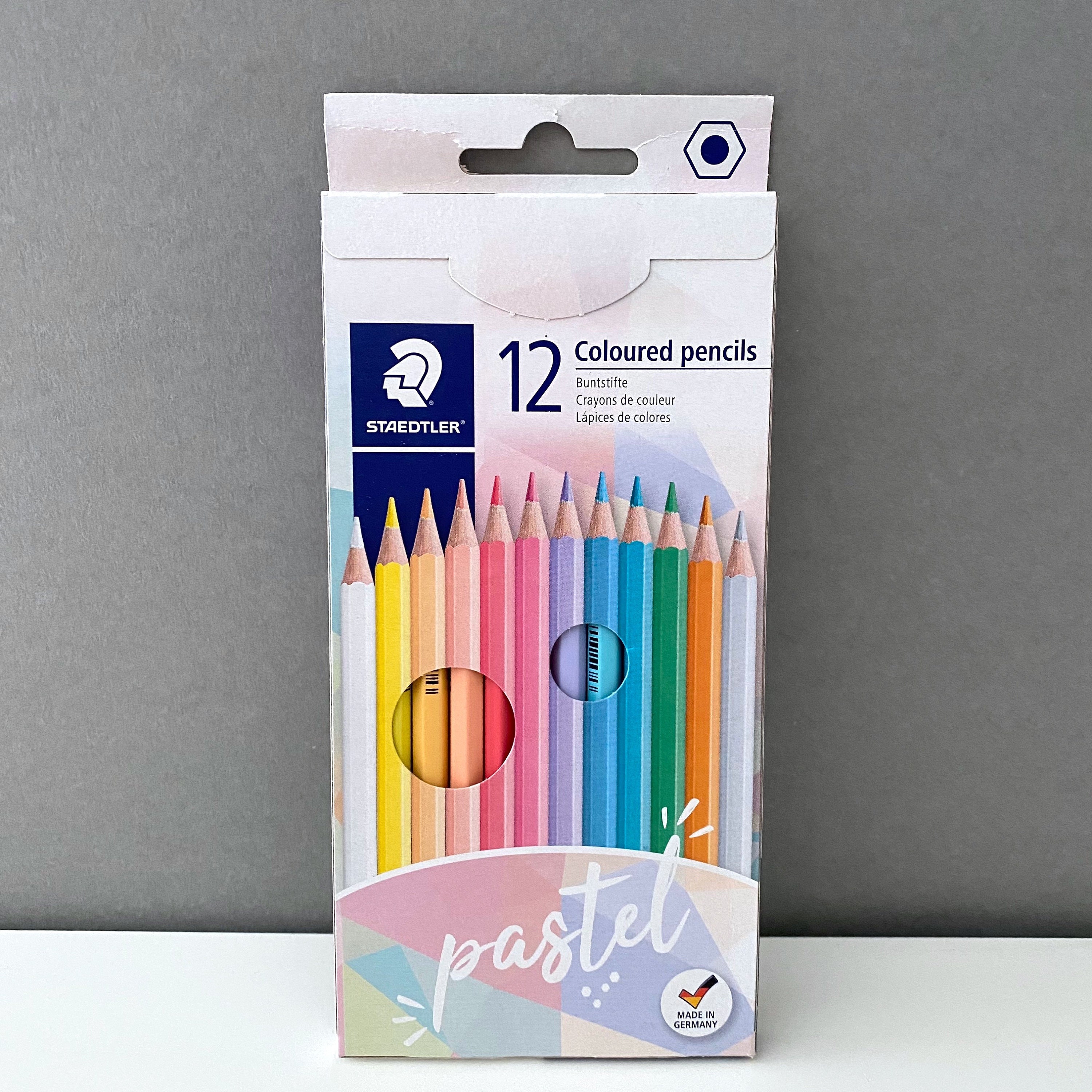 Crayones STAEDTLER 12 colores pastel en caja de cartón Etsy España