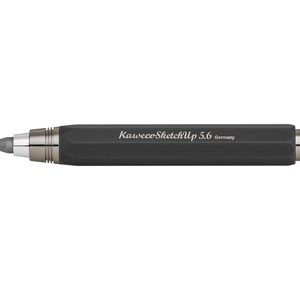 May include: A black mechanical pencil with a silver trim and the text "Kaweco SketchUp 5.6 Germany" printed on the side.