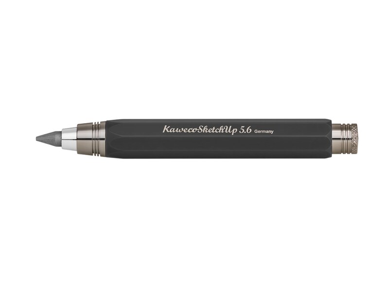 May include: A black mechanical pencil with a silver trim and the text "Kaweco SketchUp 5.6 Germany" printed on the side.