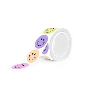 Sticker Smiley Multi, Gift Stickers Smile, Stickers, Labels, Gift Wrapping, Birthday, Party