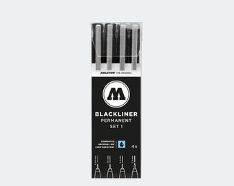 Molotow Blackliner Set 1, Fineliner, Blackliner Permanent