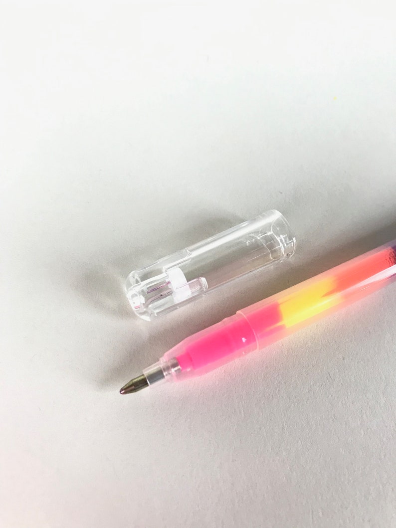 Gel Pen Rainbow Gylegish Rainbow Neon Paper Poetry Glegary multicolored
