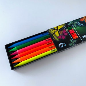 Pencils neon, KOH-I-NOOR Progresso pencils, neon colored pencils, wood free