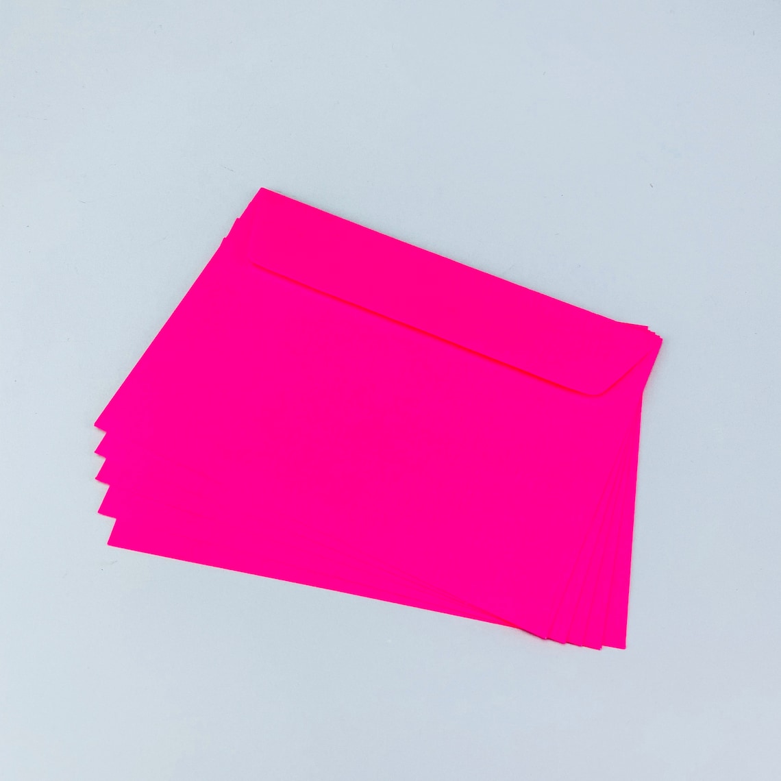 5 Envelopes C6 NeonPink Envelope Neon Envelopes Packaging Etsy