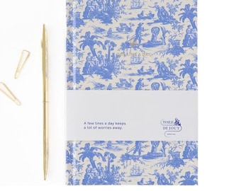 5-Year Diary One Line a Day - Toile de Jouy Blue, Diary, Journal, Gratitude Book