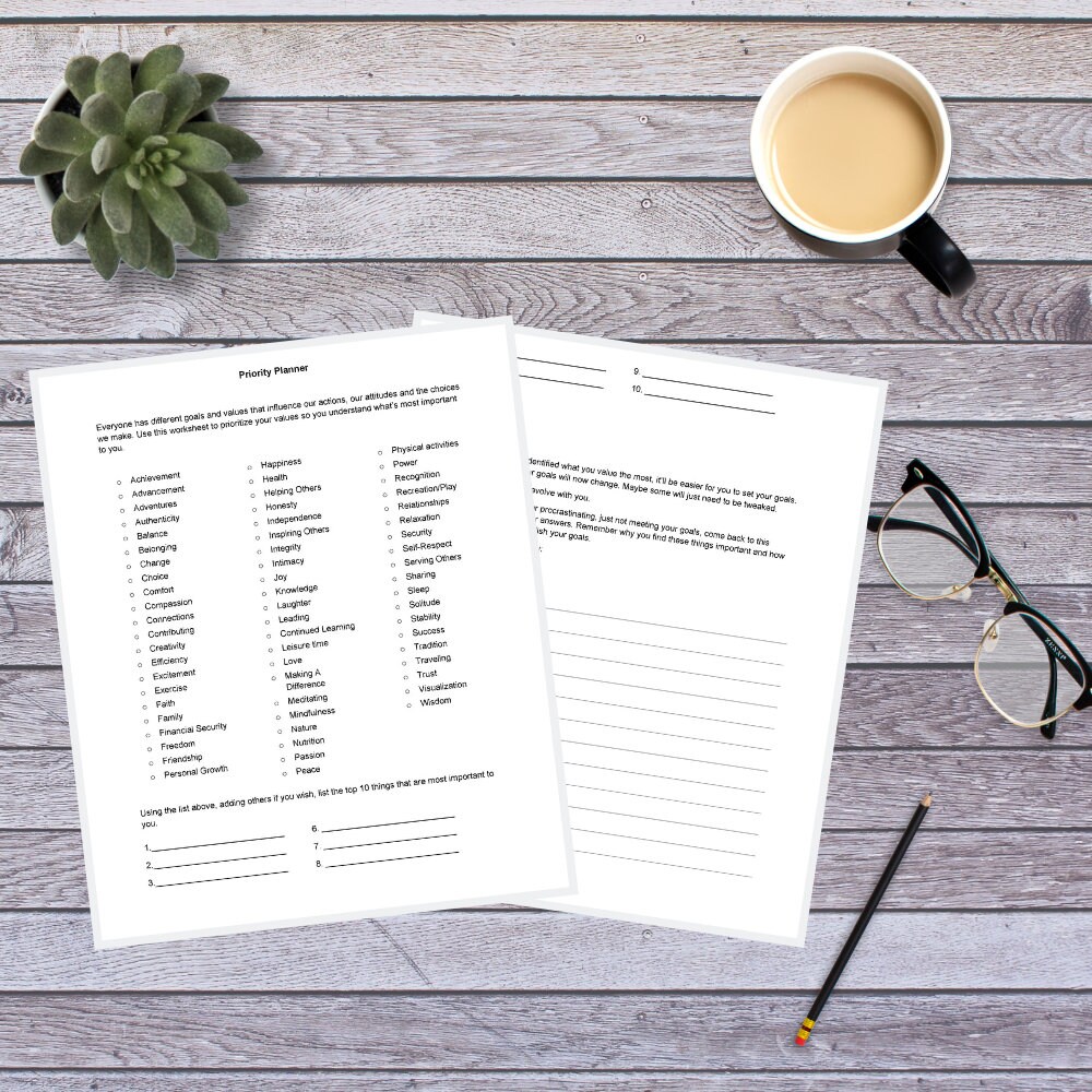 Downloadable Priority Planner Printable Planner List - Etsy