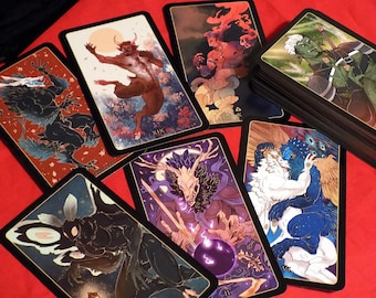 TERATO TAROT Kartendeck + Buch [ lgbtqia | Monster | Teratophilie | kryptisch | schwul | anthro | flauschig | Sternzeichen | Anfänger]