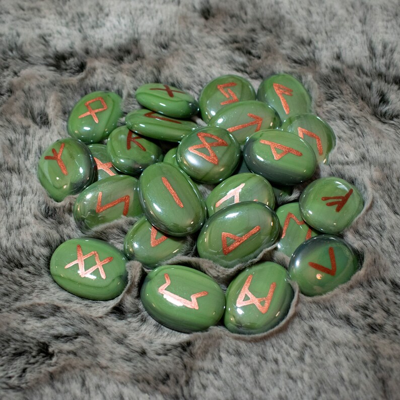 Hand Painted Runes Runes Rune set Rune stones Rune casting Etsy