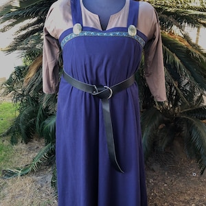 Plus size Viking Apron Dress, Women&#39;s Viking Garb, Viking Costume, SCA Garb, Apron, Viking Dress, Custom Viking Garb, gift for her
