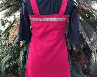 Girls 5/6 Viking Outfit, Girls Viking costume, SCA Garb, Viking Apron Dress, Viking Underdress, Renaissance Faire Costume, Yule gifts