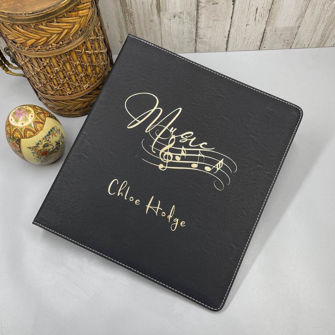 Music Binder 3 Ring Personalized Binder, Custom Binder Lyrics and Notes
