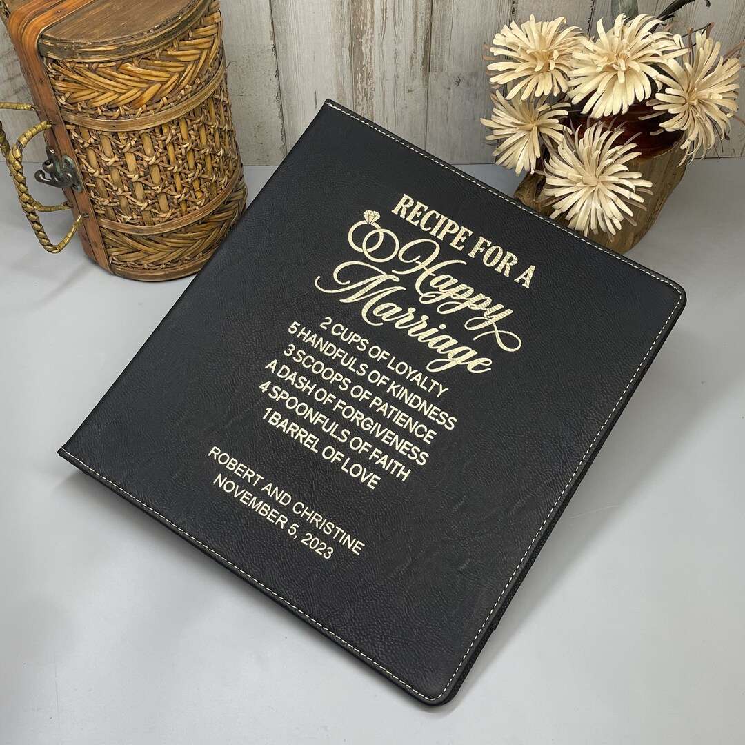 Recipe Binder 1 Inch 3 Ring Binder, Recipe for Family, Personalized